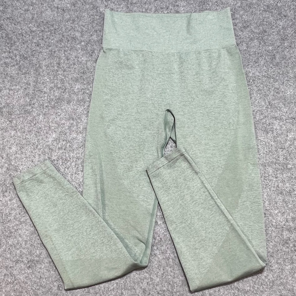 Victoria's Secret PINK Seamless High Waisted Sage Green Heathered Leggings Small
